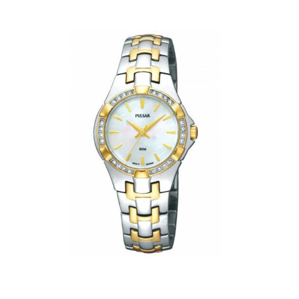 Pulsar Two Tone Steel MOP Women's Watch